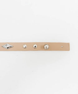 Studded Leather Band - Tan